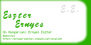 eszter ernyes business card